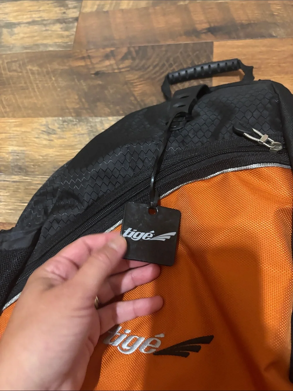 Tigé boats branded promotional single strap backpack